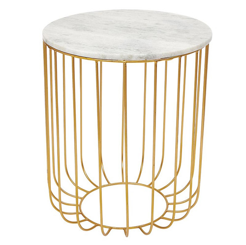 Marble Top Basket Table