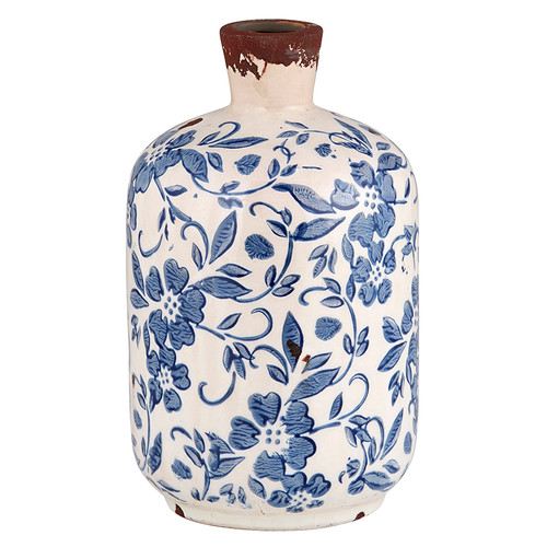 Vintage Blue Bottle Vase -  Large