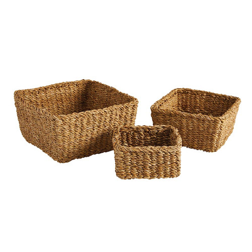 Seagrass Tall Baskets - Set of 3