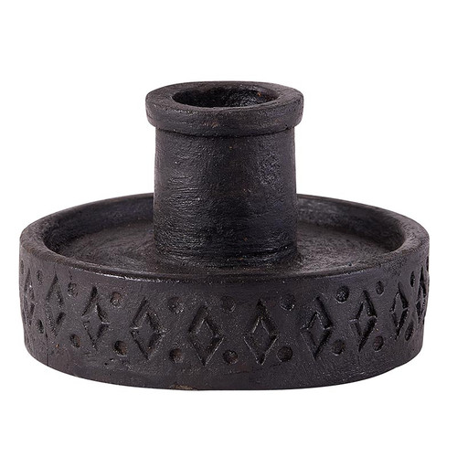 Black Puck Candleholder