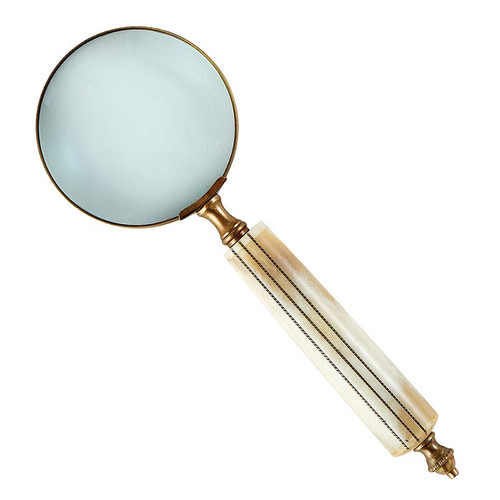 classic brass magnifying glass