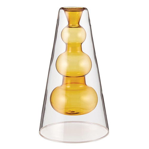 Yellow Glass Candleholder