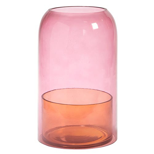 Pink/Amber Candle Cloche