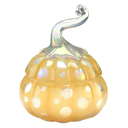 Polka Dot Pumpkin Candle
