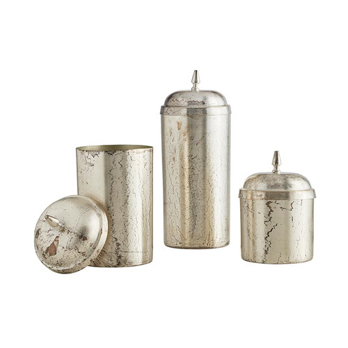 Container Set - Silver Crackle