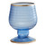 Light Blue Vase with Gold Rim