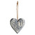 Wood Heart Hanger - Grey