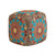 Brown Embroidery Pouf