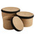 Jute Round Box With Lid - Set of 3