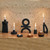 Black Abstract Candleholder