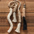 Black and Ivory Shells Tassel