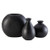 Black Olpe Vases - Set of 3