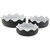 Scalloped Charcoal Baskets - Set of 3