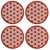 Red Coasters - Set of 4