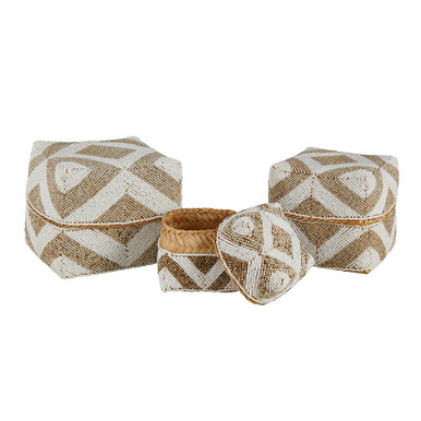 Patterned Beaded Baskets - Set of 3 - [Consumer]47th & Main