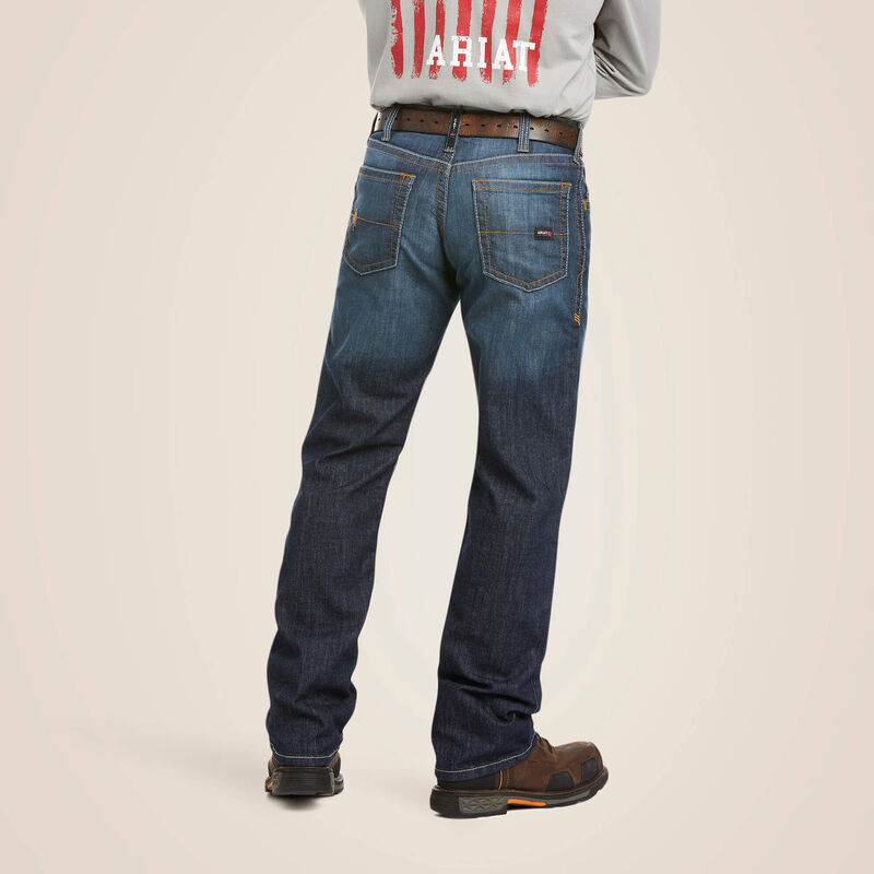 Ariat FR M4 Relaxed Fit DuraLight Ripstop Boot Cut Pant in Navy