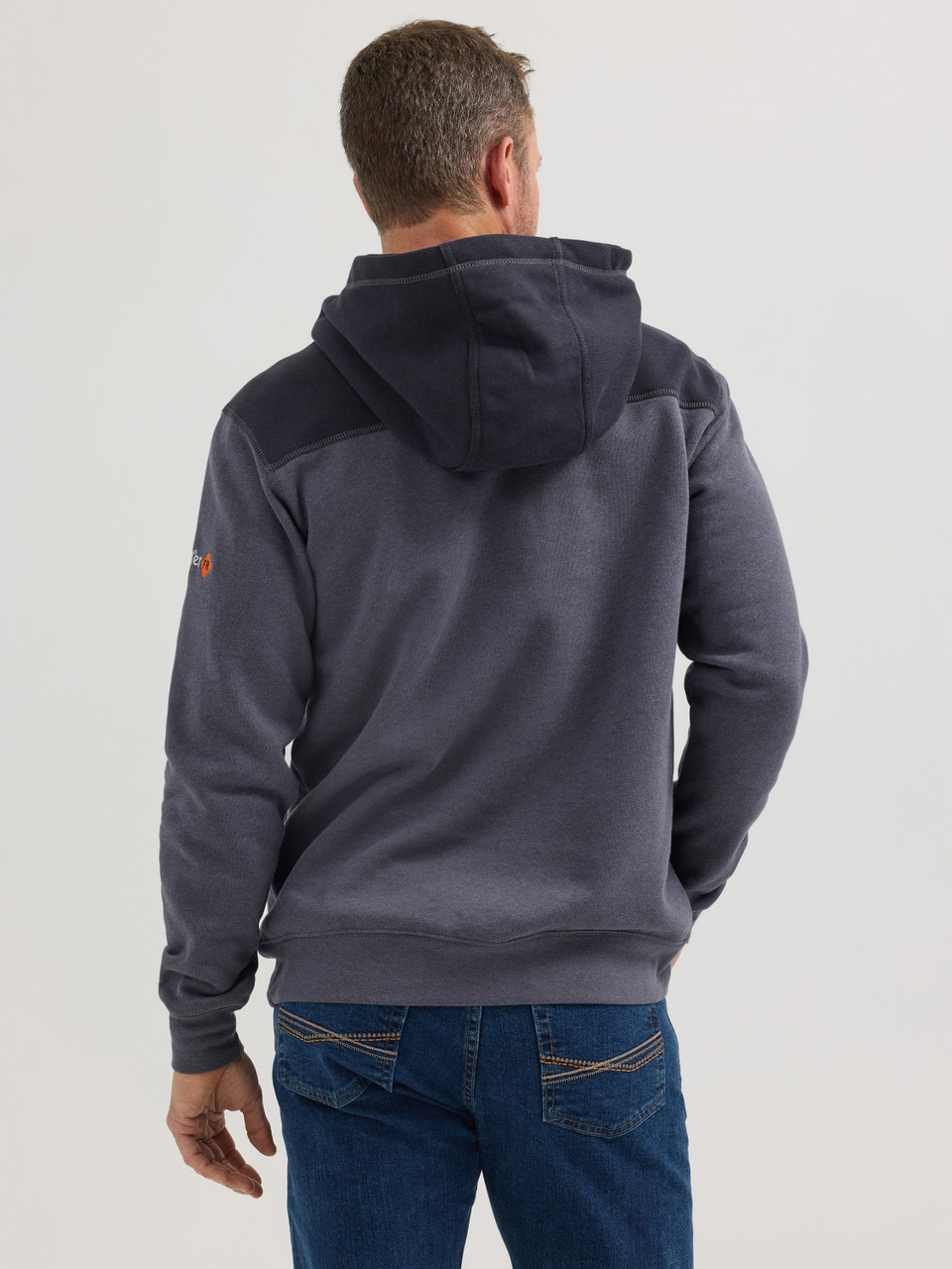 WRANGLER® FR FLAME RESISTANT KNIT HOODIE IN BLUE NIGHTS - Dry
