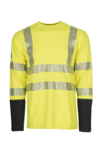 DragonWear Mens Pro Dry Hi Vis Long Sleeve Shirt  DragonWear Mens Pro Dry Hi Vis Long Sleeve Shirt