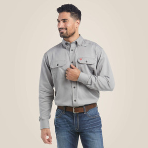 Ariat FR Solid Work Shirt Silver Fox. (Allow 3-5 Weeks for Delivery) Ariat FR Solid Work Shirt Silver Fox. (Allow 3-5 Weeks for Delivery)