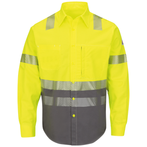 Bulwark -  MEN'S HI-VISIBILITY COLOR-BLOCK UNIFORM SHIRT BUTTON DOWN SHIRT Bulwark -  MEN'S HI-VISIBILITY COLOR-BLOCK UNIFORM SHIRT BUTTON DOWN SHIRT