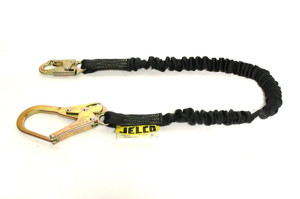 Jelco 6' Arc Flash Lanyard with Steel Snaphook & Rebar Hook