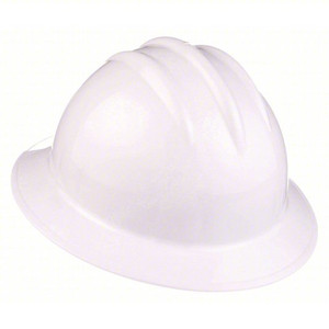 BULLARD Hard Hat: White, No Graphics, Ratchet (6-Point), Ratchet, Polyethylene, BULLARD, Solid - 33WHR