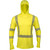 DragonWear Men's Pro Dry® Tech Long Sleeve Hi-Vis Yellow FR Shirt w/ Hood (Allow 3-5 weeks )