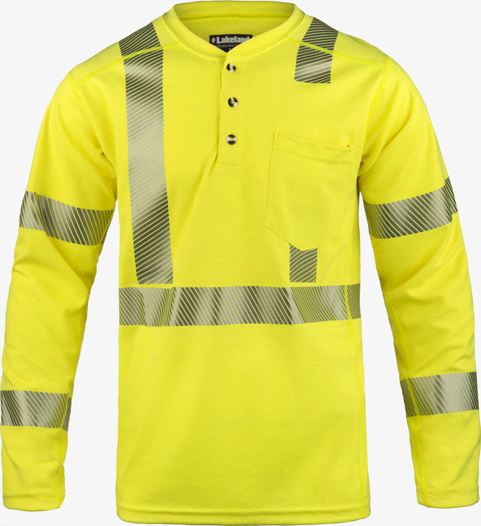 Men’s Hi-Vis Long Sleeve Knit Henley