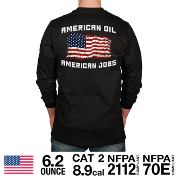 BENCHMARK - AMERICAN OIL GRAPHIC FLAME RESISTANT LONG SLEEVE SHIRT