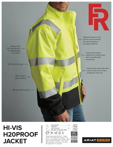 Ariat FR Hi-Vis H2O Proof Jacket - Dry Canyon FR