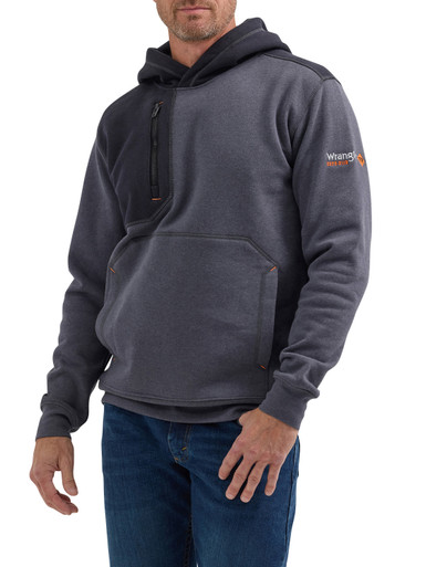 WRANGLER® FR FLAME RESISTANT KNIT HOODIE IN BLUE NIGHTS - Dry