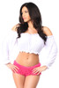 Shop Daisy Corsets Lingerie & Outerwear Corsetry-White Long Sleeve Peasant Top