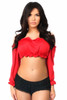Shop Daisy Corsets Lingerie & Outerwear Corsetry-Red Long Sleeve Peasant Top