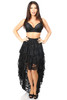 Shop Daisy Corsets Lingerie & Outerwear Corsetry-Plus Size Black High Low Lace Skirt