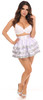 Shop Daisy Corsets Lingerie & Outerwear Corsetry-White/Silver Sequin 3 Layer Skirt
