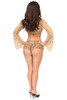 Shop Daisy Corsets Lingerie & Outerwear Corsetry-Beige Sheer Lace Bell Sleeve Peasant Top