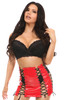Shop Daisy Corsets Lingerie & Outerwear Corsetry-Red Patent Lace-Up Skirt With Black Lacing