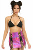 Shop Daisy Corsets Lingerie & Outerwear Corsetry-Fuchsia Holo Lace-Up Skirt