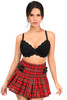 Shop Daisy Corsets Lingerie & Outerwear Corsetry-Red Plaid Pleated Skirt With Buckles