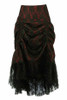 Shop Daisy Corsets Lingerie & Outerwear Corsetry-Red With Black Lace Overlay Ruched Bustle Skirt