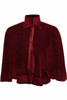 Shop Daisy Corsets Lingerie & Outerwear Corsetry-Dark Red Velvet Ruffle Cape