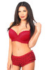 Shop Daisy Corsets Lingerie & Outerwear Corsetry-Wine Ruffle Panty With Bow
