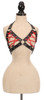 Shop Daisy Corsets Lingerie & Outerwear Corsetry-Black Faux Leather Lace-Up Bra Top-Red