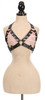 Shop Daisy Corsets Lingerie & Outerwear Corsetry-Black Faux Leather Lace-Up Bra Top-Light Pink
