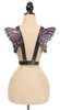 Shop Daisy Corsets Lingerie & Outerwear Corsetry-Black/Purple Vegan Leather Butterfly Wings