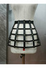 Shop Daisy Corsets Lingerie & Outerwear Corsetry-Faux Leather Cage Skirt With Gold Hardware