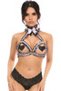 Shop Daisy Corsets Lingerie & Outerwear Corsetry-White/Black Lace Triangle Top Harness