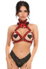 Shop Daisy Corsets Lingerie & Outerwear Corsetry-Red/Black Lace Triangle Top Harness