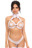 Shop Daisy Corsets Lingerie & Outerwear Corsetry-White/White Lace Triangle Top Harness