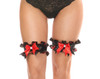 Shop Daisy Corsets Lingerie & Outerwear Corsetry-Kitten Collection Red Roses Satin Leg Garters (Set of 2)